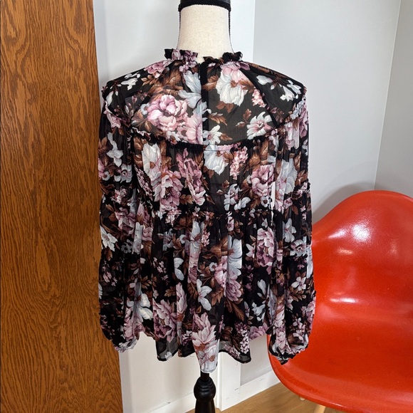 Sheer Ruffled Blouse - Picture 3 of 11